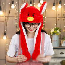 Load image into Gallery viewer, Kocozo Rabbit Hat with Moving Ears Cute Cartoon Toy Hat Airbag Kawaii Funny Toy Cap Kids Plush Toy Birthday Gift Hat for Girls