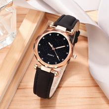 Load image into Gallery viewer, Women Watch Rhinestone Romantic Starry Sky WristWatch Fashion Ladies Leather Watch Clock for Women Relogio Feminino Montre Femme