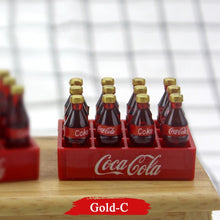 Load image into Gallery viewer, 12pcs Mini Cola Drinks 1/12 Dollhouse Miniatures Accessories DIY Kitchen Food Drink for BJD Doll  Mini Coke Drink Kitchen Toys
