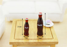 Load image into Gallery viewer, 12pcs Mini Cola Drinks 1/12 Dollhouse Miniatures Accessories DIY Kitchen Food Drink for BJD Doll  Mini Coke Drink Kitchen Toys

