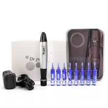 Load image into Gallery viewer, Electric Micro Needling Pen Skin Tightening Remove Scar Reduce Wrinkles Scar Marks Removal Device Skin Dr Pen with 8pc Cartridge
