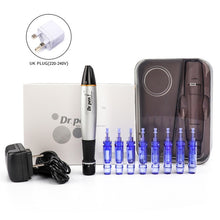 Load image into Gallery viewer, Electric Micro Needling Pen Skin Tightening Remove Scar Reduce Wrinkles Scar Marks Removal Device Skin Dr Pen with 8pc Cartridge
