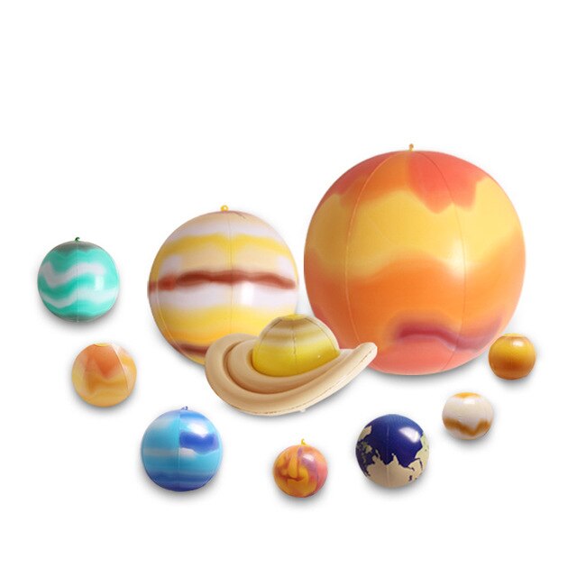 10PCs/lot Inflatable Nine Planets Ball Solar System Teaching Props Model Mall Decoration Beach Ball for Children ScienceLearning